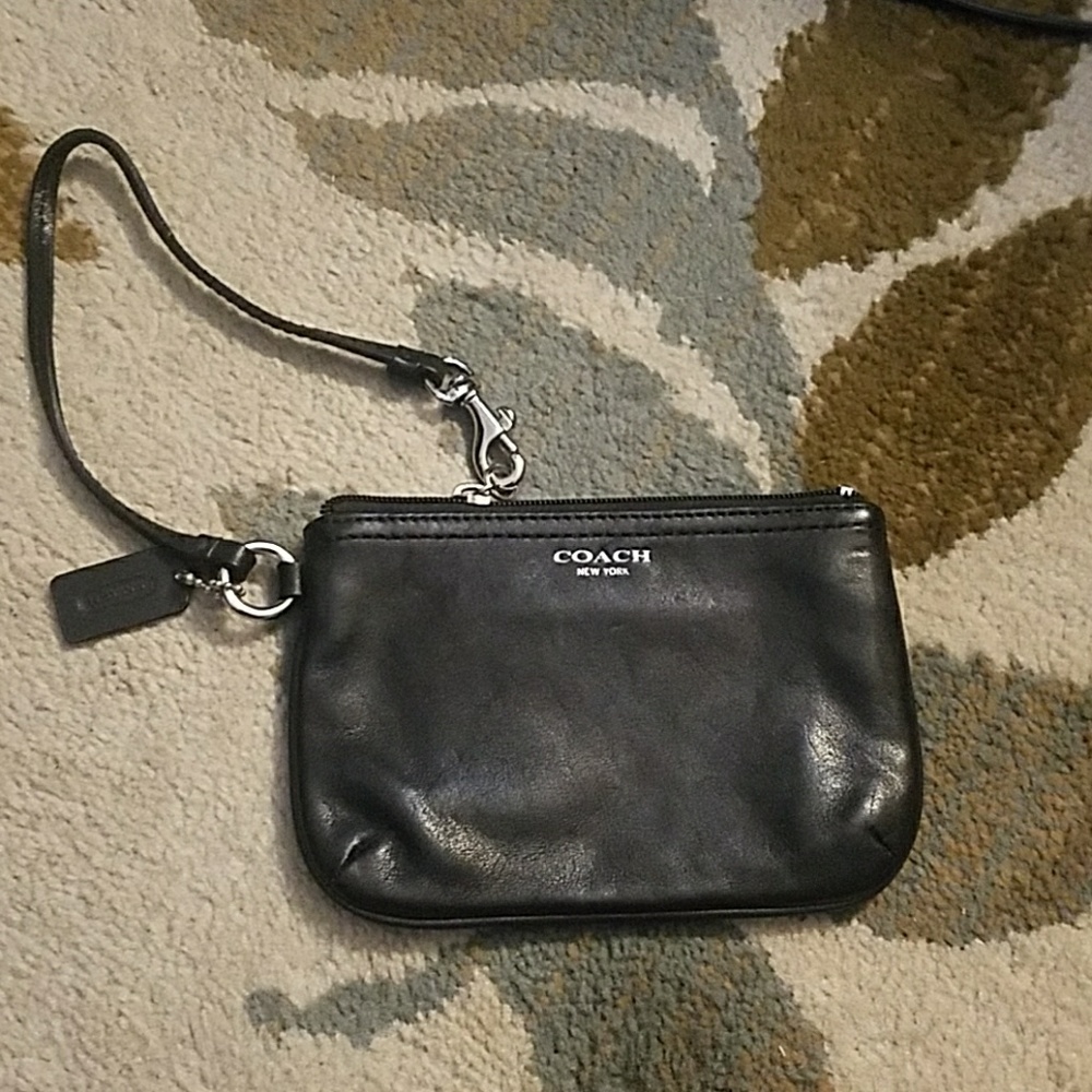 Leather Coach Wristlet